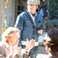 Adam Somner on the set of MUNICH (2005)