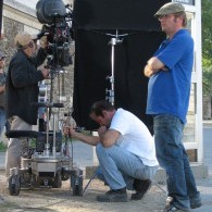 Adam Somner on the set of MUNICH (2005)