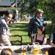Adam Somner and Ali Cherkaoui on the set of MUNICH (2005)