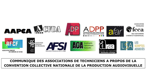 #Communiqué des #Associations de Techniciens à propos de la #Convention #Collective de la #Production #Audiovisuelle