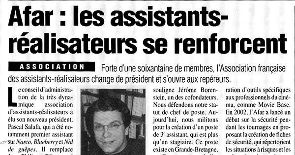 LE FILM FRANCAIS : Les assistants-réalisateurs se renforcent