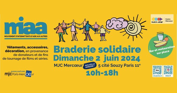 La prochaine Braderie #MIAA se tiendra le dimanche 2 juin 2024